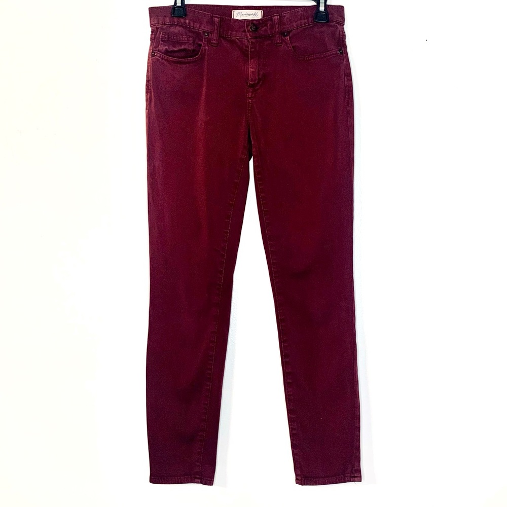 Madewell Skinny Skinny Burgundy Jeans Size 28 - Picture 14 of 14